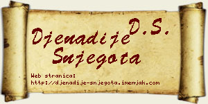 Đenadije Šnjegota vizit kartica